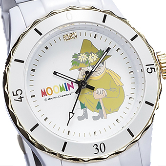  Moomin diamond white ceramic watch wristwatch worldwide limitation 2,000ps.@snaf gold 