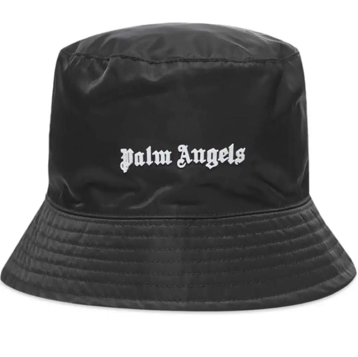 ◯④ PALM ANGELS パームエンジェルス ロゴ ナイロン バケットハット-