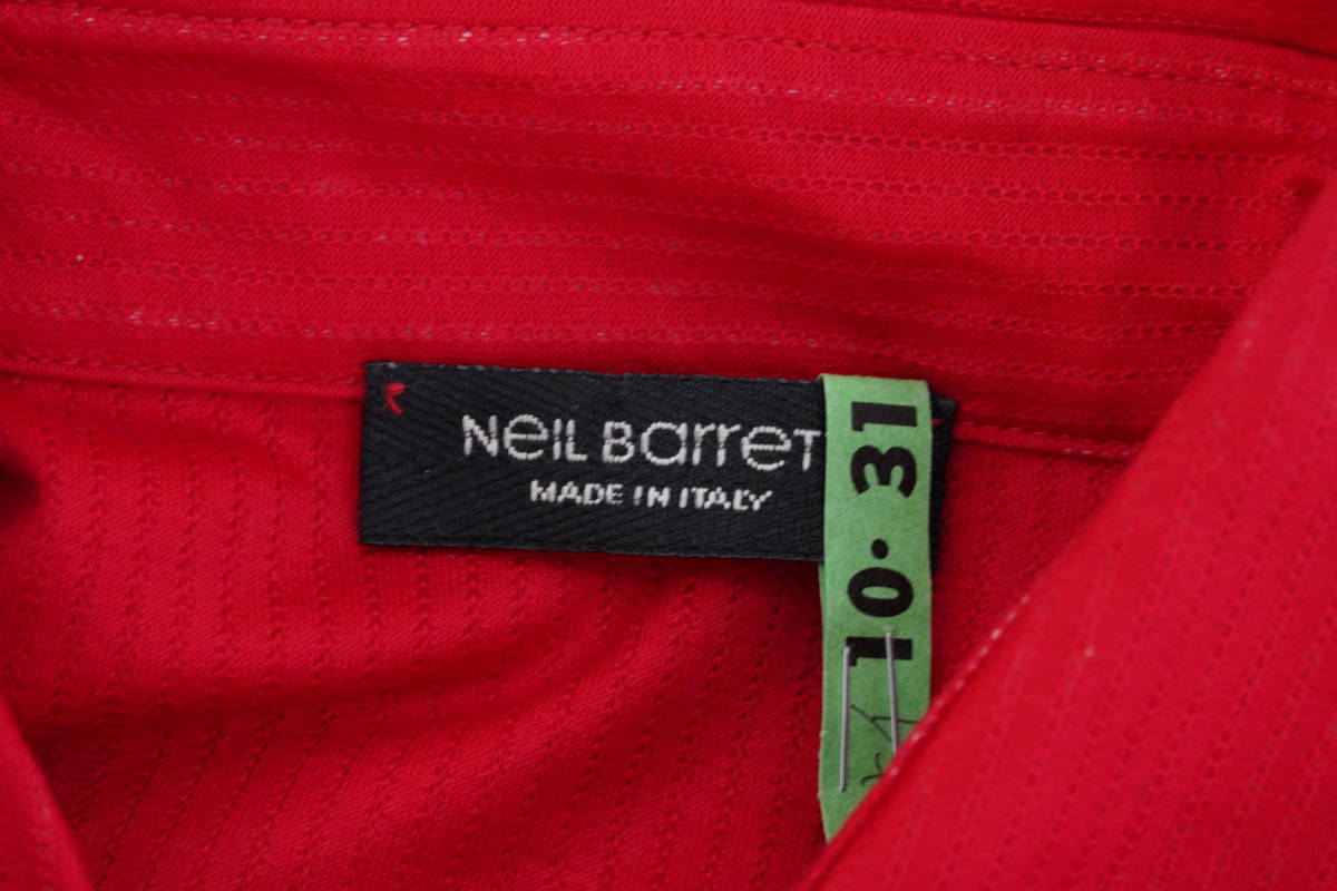 ニールバレット☆Neil Barrett 高級 赤 レッド 半袖シャツ イタリア製_画像10