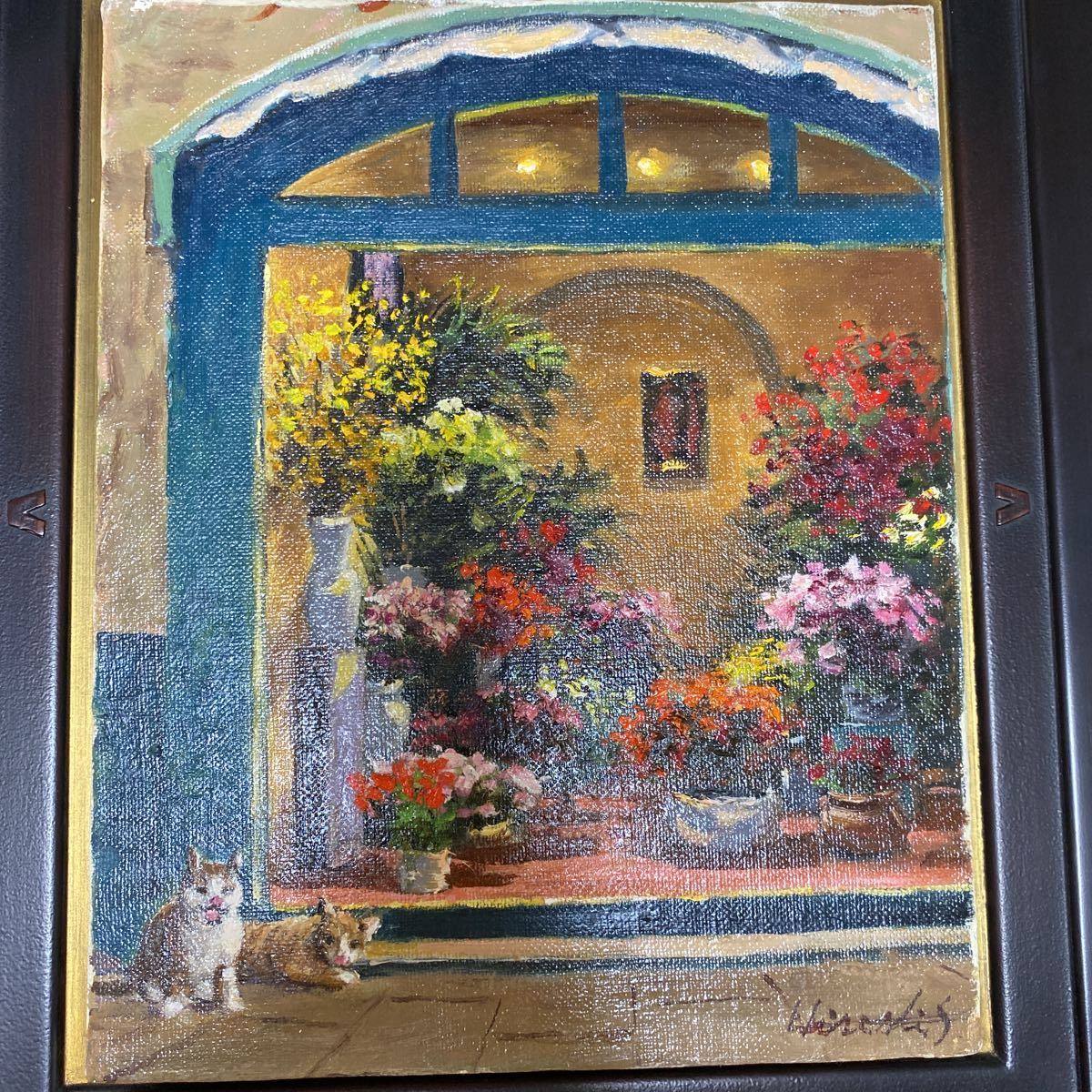 大変お値打ち!【真作 】佐伯浩 油彩画 ヴェネチアの猫 F3 大変お値打ち!【真作 】佐伯浩 油彩画 ヴェネチアの猫 F3