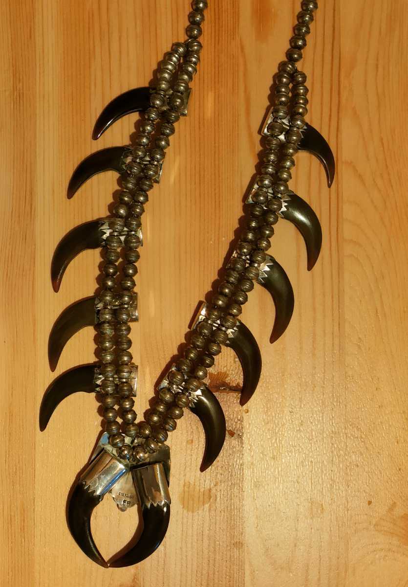 インディアン ジュエリー ナバホ シルバー ベアクロー ターコイズ