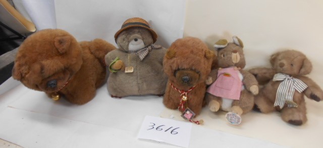 大雅堂3616 レトロぬいぐるみ5点 チャウチャウ犬(大サイズ高さ38 大雅堂3616 レトロぬいぐるみ5点 チャウチャウ犬(大サイズ高さ38