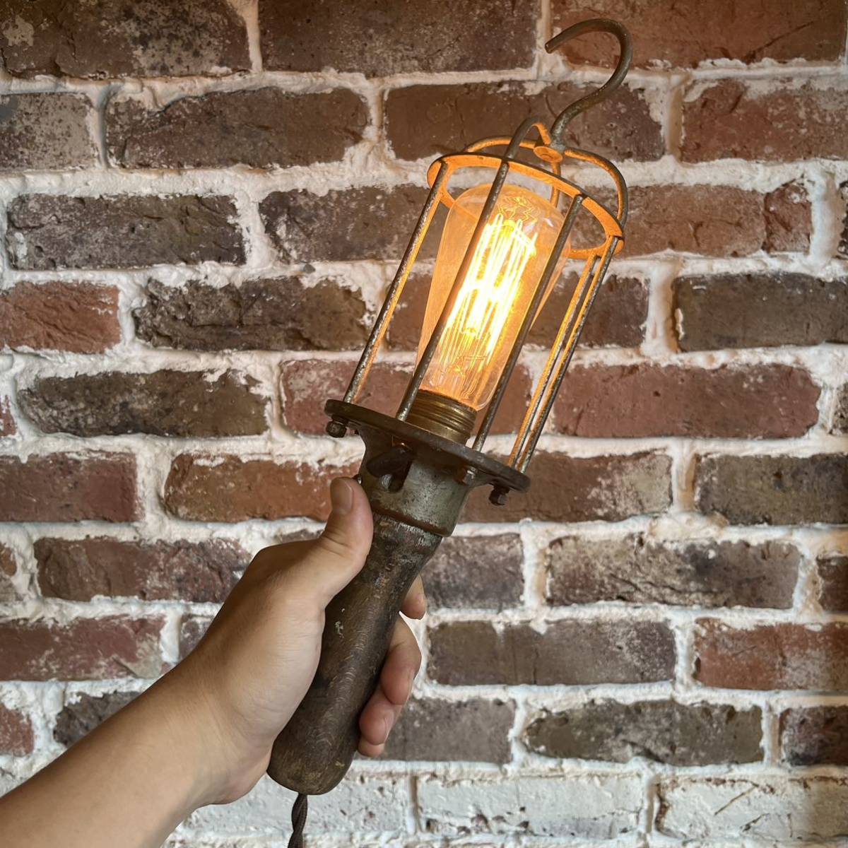 【ANTIQUES】トラブルライト lamp ライト 店舗什器 vintage ブロカント 古道具 アンティーク US 古着 ヴィンテージ インダストリアル 照明