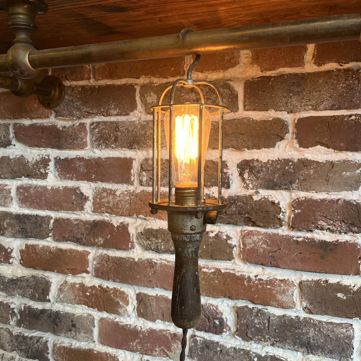 【ANTIQUES】トラブルライト lamp ライト 店舗什器 vintage ブロカント 古道具 アンティーク US 古着 ヴィンテージ インダストリアル 照明
