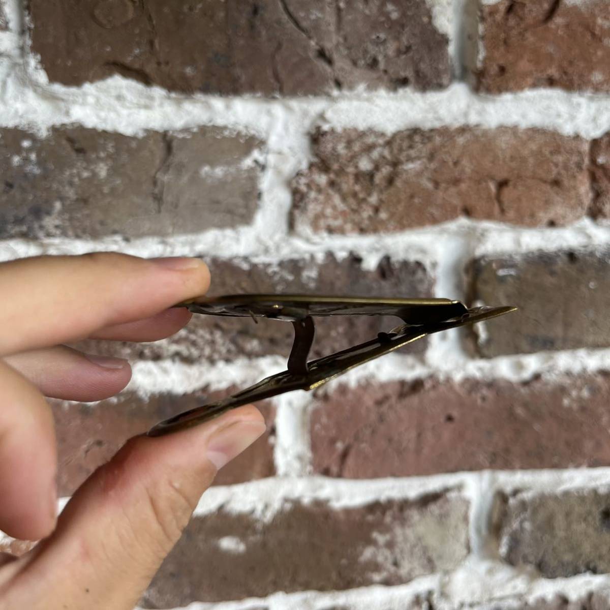 ANTIQUE】馬蹄クリップ 真鍮 幸運 vintage 店舗什器 店舗