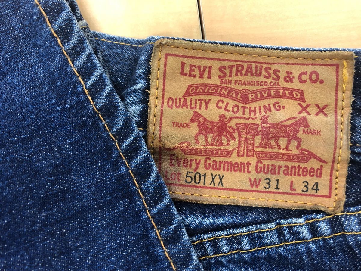 米国製 アメリカ製47501XX W34L36 リーバイスLEVI’S復刻LVC1947年片面E