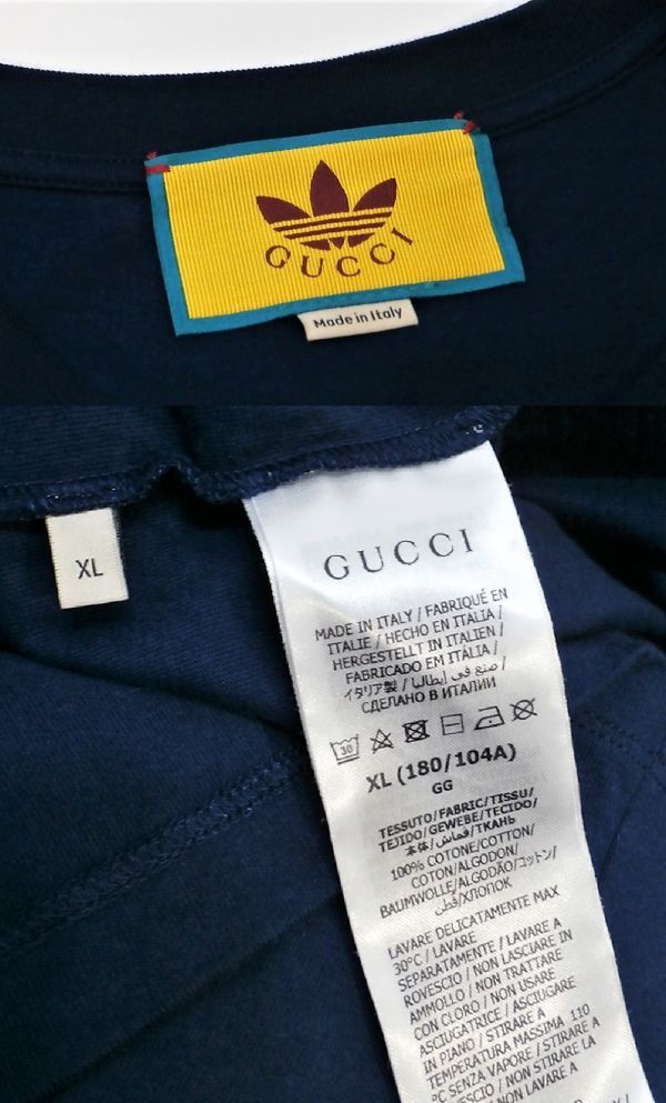 国内正規品 22SS GUCCI×adidas トレフォイル 月桂樹 LOGO T-SHIRT