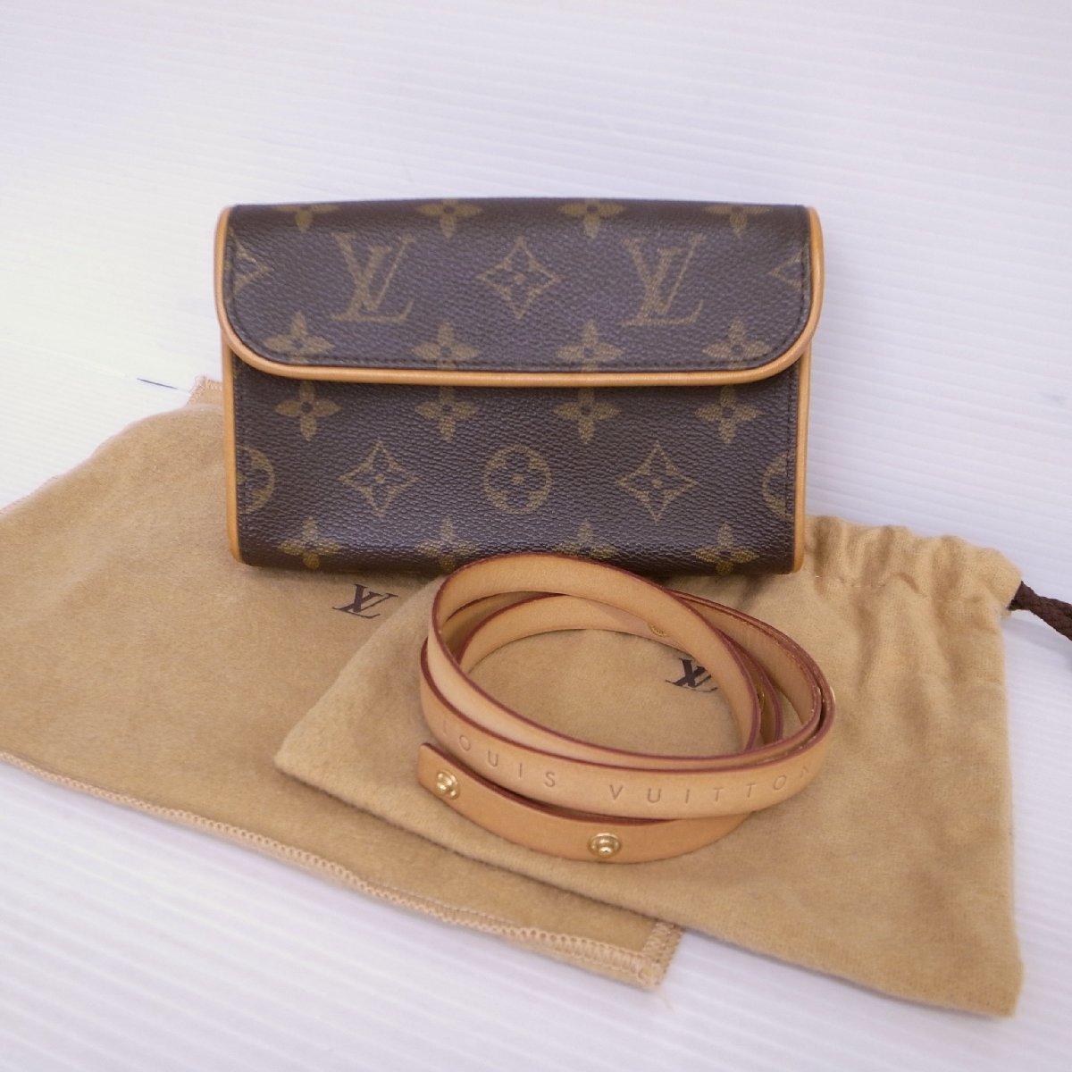 6387T 【本物保証】 LOUIS VUITTON ルイヴィトン モノグラム ポシェット・フロランティーヌ ウエストポーチ M51855/M67304_画像1