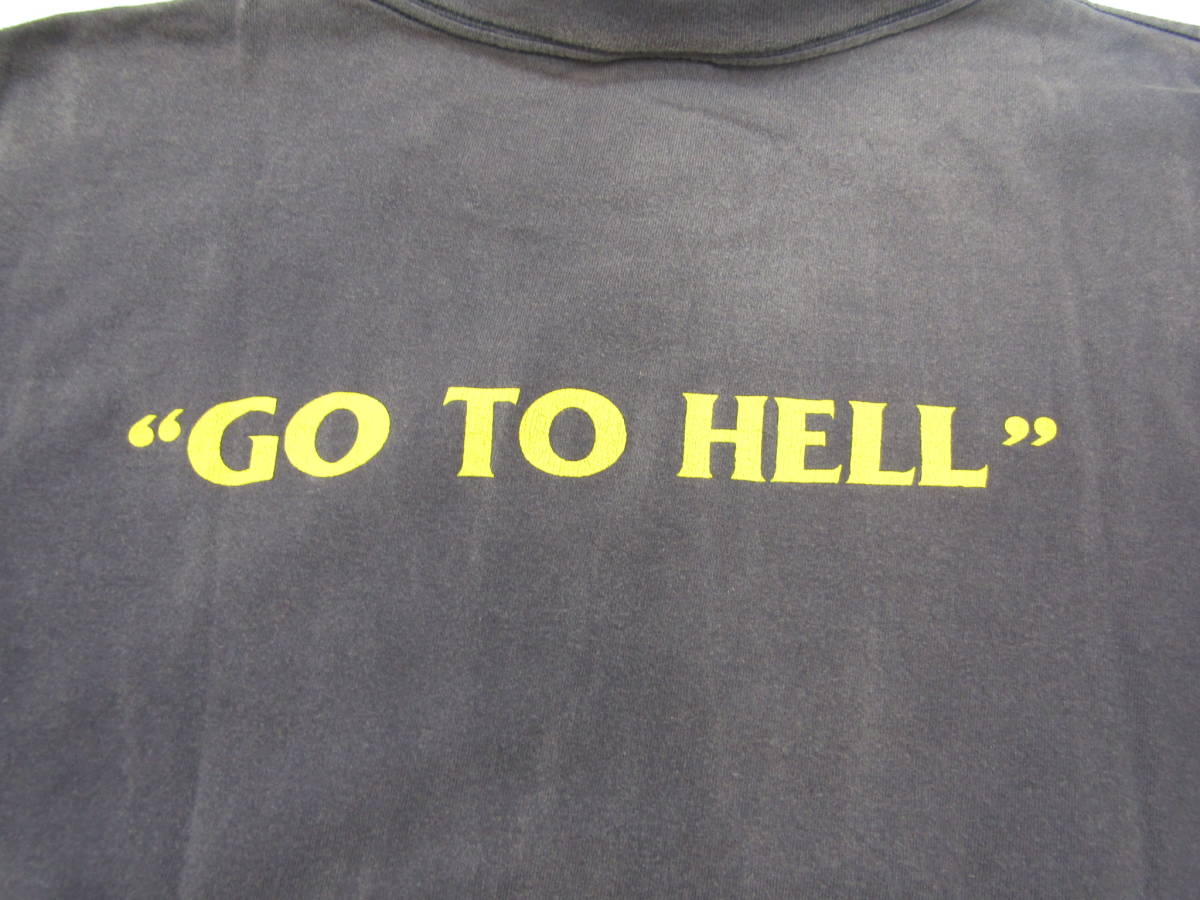 131-KM2285-80s SAINT MICHAEL セントマイケル SS TEE GO TO HELL 半袖