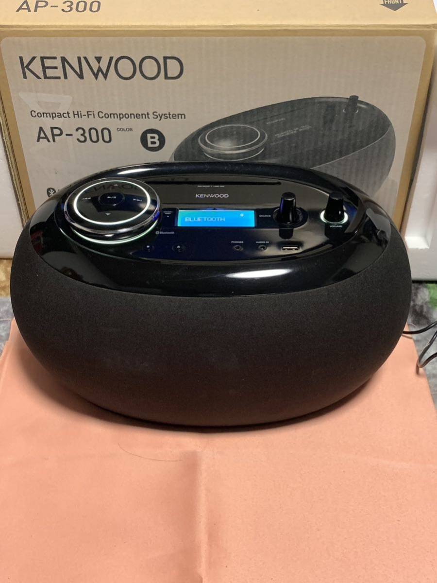  Kenwood KENWOOD Compact Hi-Fi Component System AP-300 черный CD магнитола с дистанционным пультом CD/Bluetooth/FM/AM/USB б/у прекрасный товар рабочее состояние подтверждено 