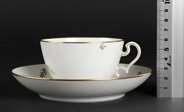 □Sevres セーブル 白磁金彩 カップ&ソーサー 6客