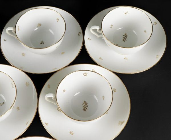 □Sevres セーブル 白磁金彩 カップ&ソーサー 6客