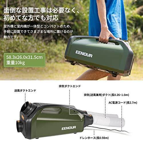 未使用、排気ダクトエンドの部品壊れ/ EENOUR ポータブルエアコン