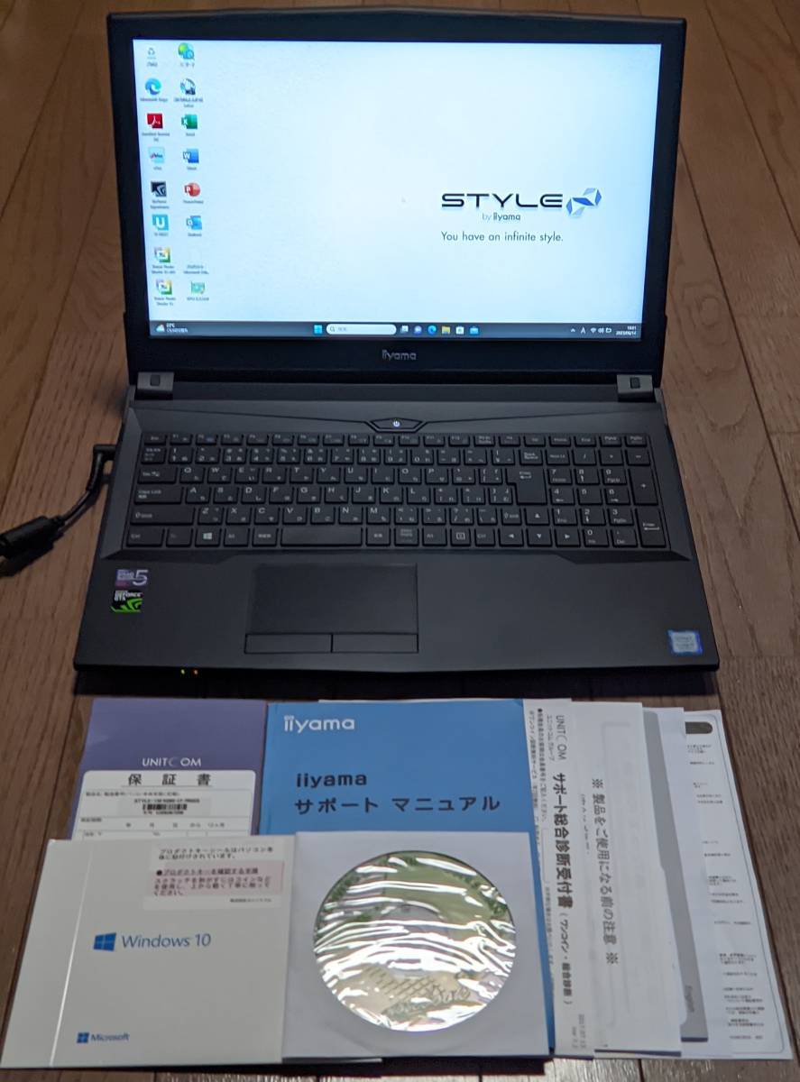 ゲーミングノートPC iiyama STYLE∞ IStNxs-15FX095-i7_-RNSS Core i7 8750H NVIDIA GeForce GTX1060 SSD250GB フルHD15.6型 120Hz Office