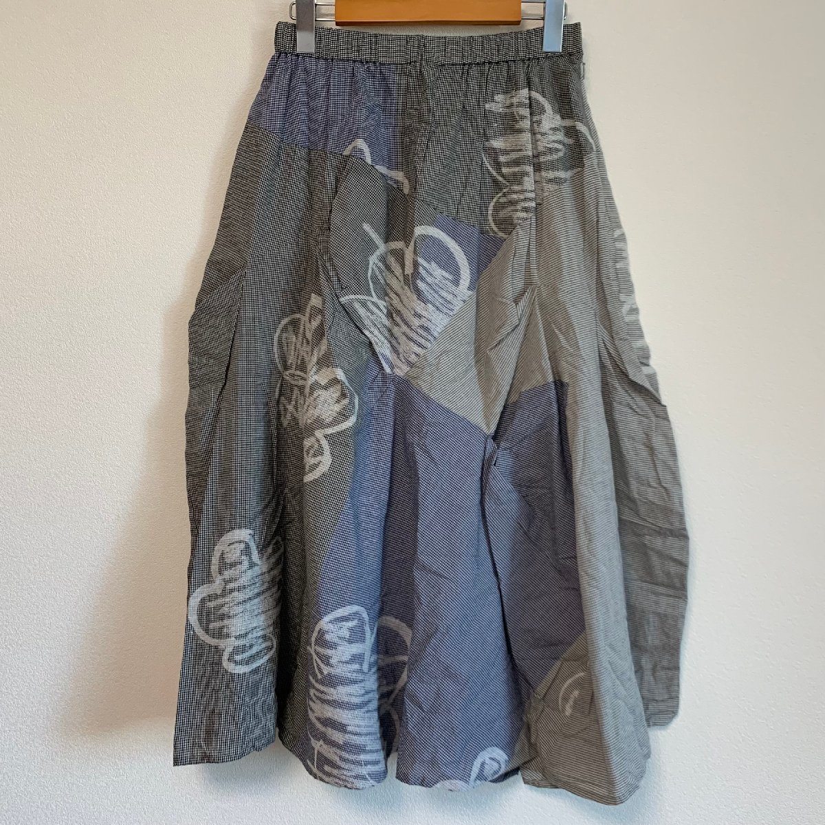 慈雨 ジウ センソユニコ 薄手コットン 刺繍プリント 切替デザイン