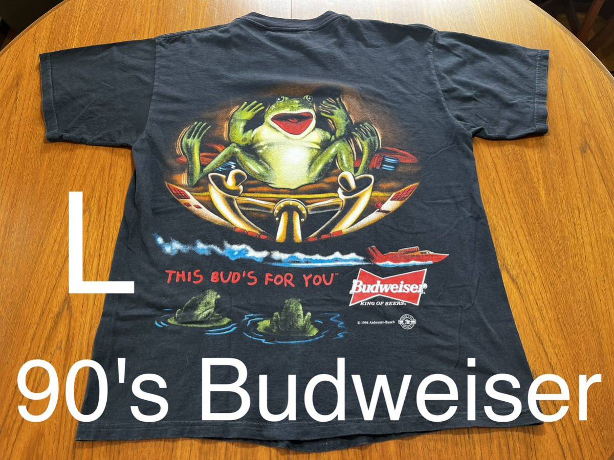 貴重 90's vintage Budweiser Marlboro 両面プリント ヴィンテージ