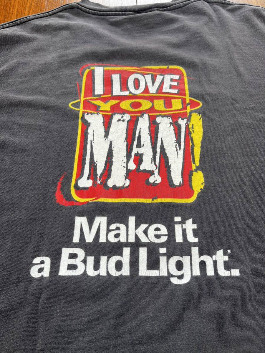90'vintage BUD LIGHT Budweiser Tシャツ　バドワイザー　バドライト　ビンテージ ヴィンテージ 90年代　企業Tシャツ　ビール会社_画像7