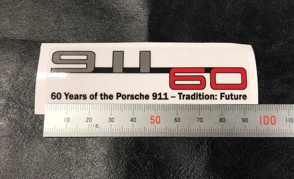 ポルシェ 911 60周年 ステッカー シンプルデザイン ベースライン有 porsche 996 997 991 992 718 356 930 964 993 Tradition Future (1w-39_画像1
