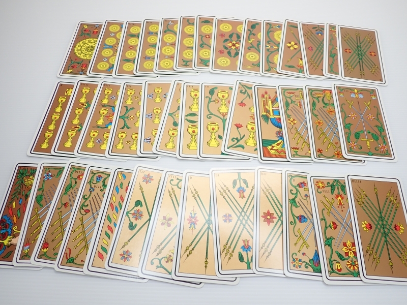 T666　ヴィンテージ　タロットカード　SWISS　OSWALD　WIRTH TAROT DECK　スイス　78枚セット　占い　Vintage tarot card_画像6