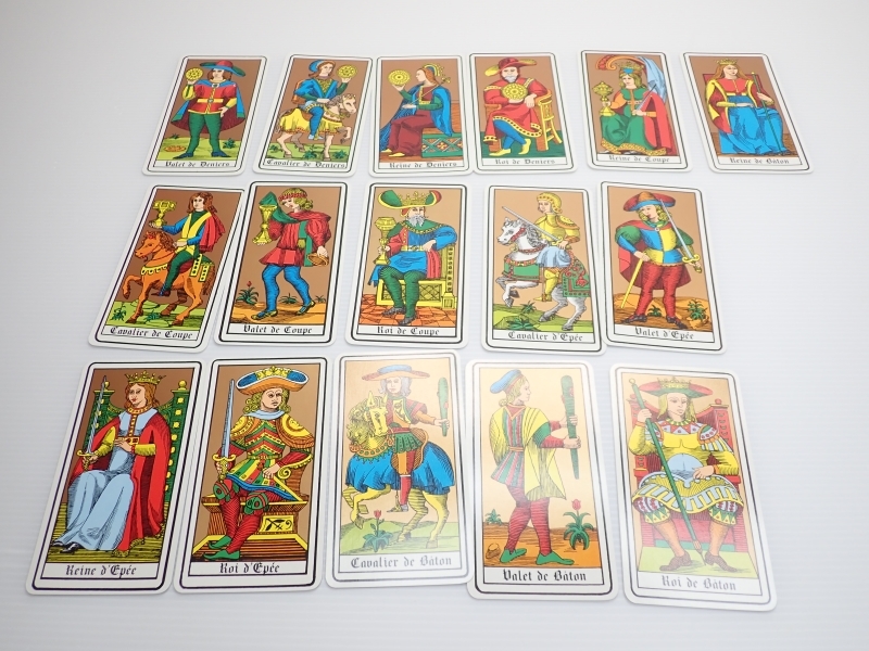 T666　ヴィンテージ　タロットカード　SWISS　OSWALD　WIRTH TAROT DECK　スイス　78枚セット　占い　Vintage tarot card_画像5