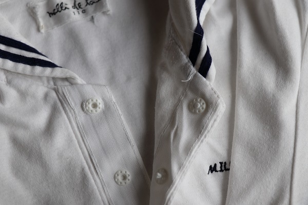  Bebe short sleeves T-shirt 110 120 white × navy blue sailor color bebe cotton 100%