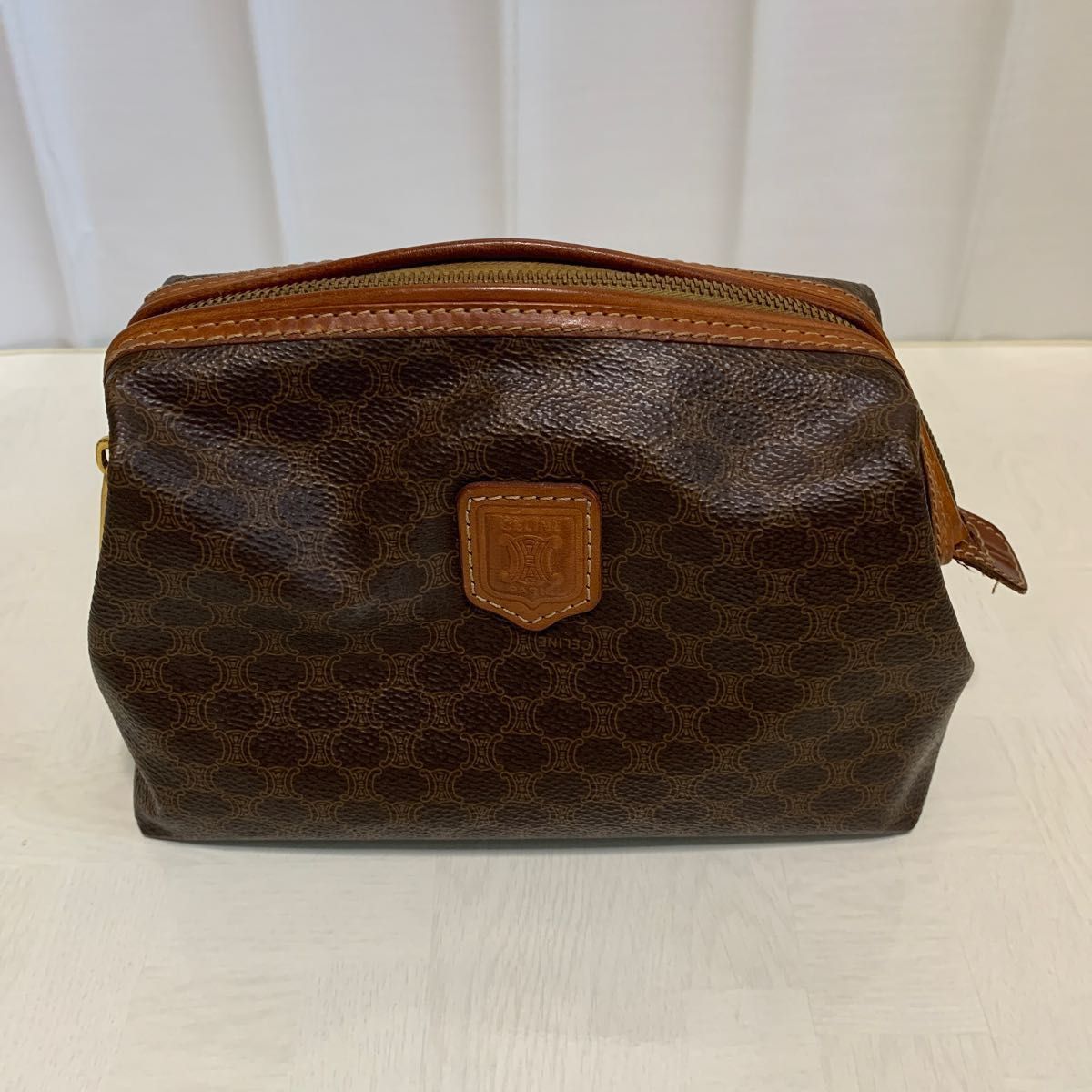 CELINE セリーヌ ポーチ マカダム柄 PVC レザー 小物入れ|PayPayフリマ