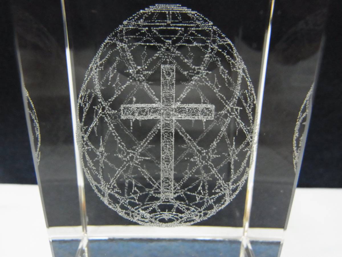 素敵☆イースターエッグの中に十字架 3D クリスタル 置物☆ペーパーウェイト オブジェ 3D 立体 レーザー彫刻 イースター 十字架 クロス 6_画像5