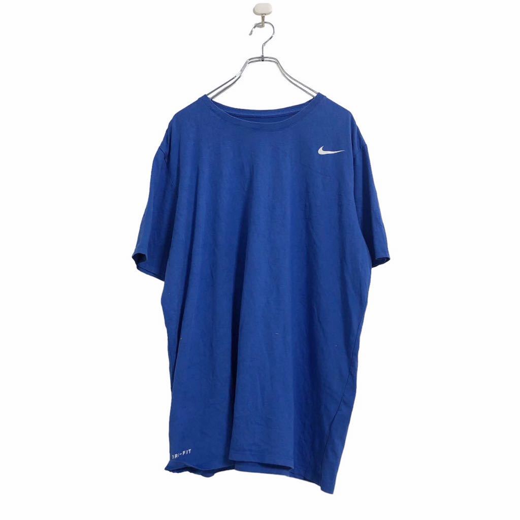 a506-6435 NIKE 半袖 ロゴ Tシャツ XL ブルー ナイキ ドライフィット