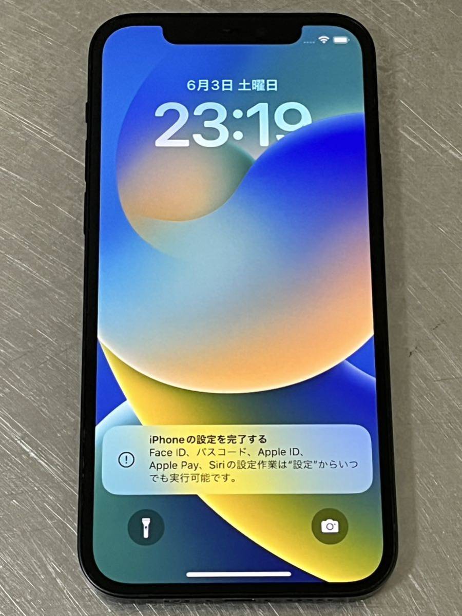 美品 iPhone 12 64GB ブラック MGHN3J/A SIMロック解除 SoftBank 本体 SIMフリー 制限〇 元箱入り 送料無料の画像3