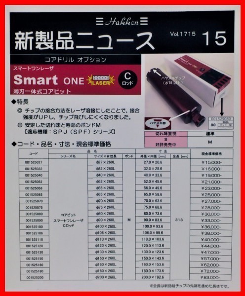 ☆新製品3点セット☆コンセックSPJ-123C+65φ+水中ポンプコアドリル
