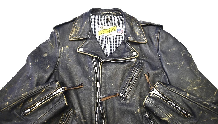 Schott（ショット）VINTAGE RIDERS LEATHER JACKET 7575 ヴィンテージライダースレザー ジャケット ブルゾン モーターサイクル バイカー S_画像8