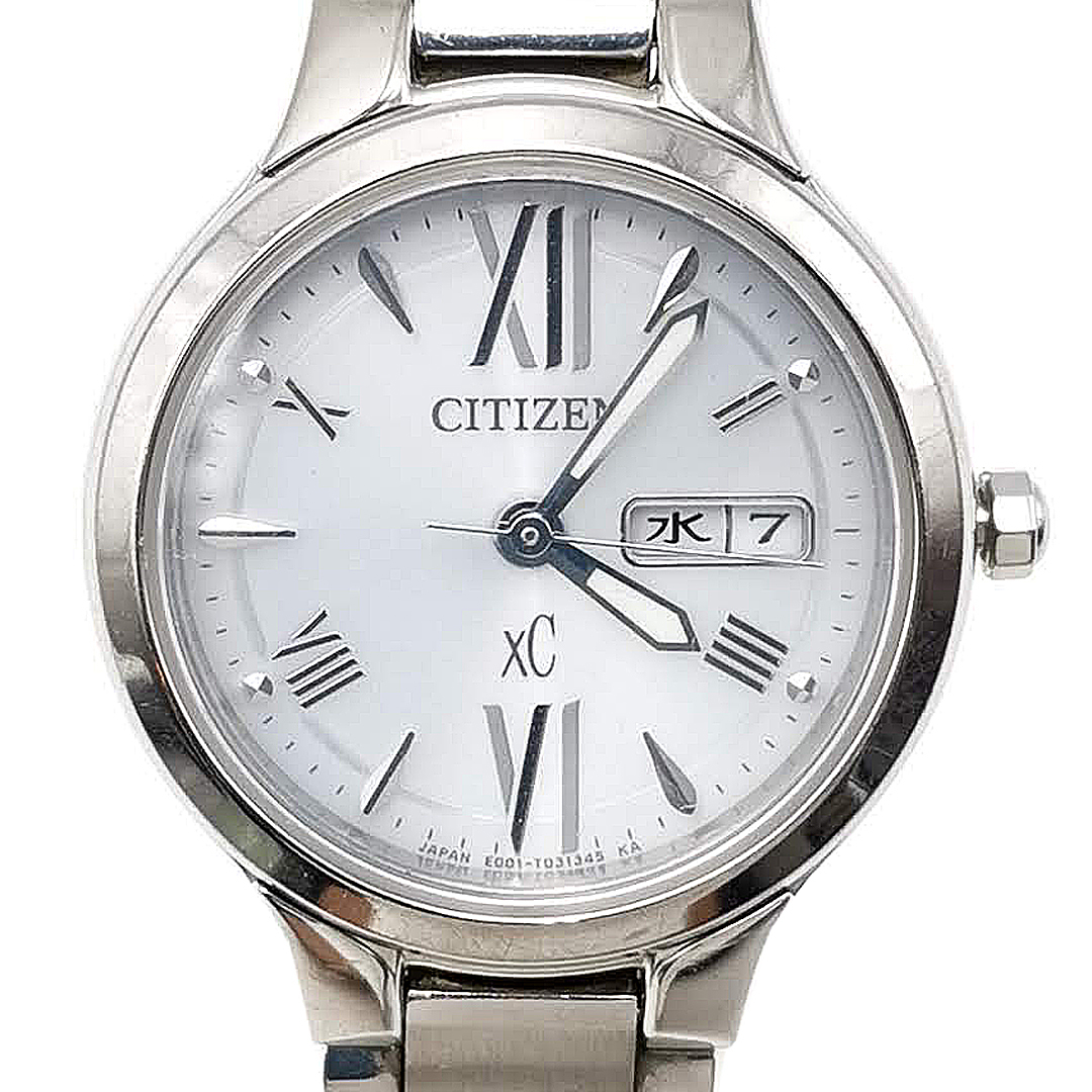 送料無料 美品 シチズン CITIZEN 腕時計 クロスシー XC EW3220-54A エコドライブ ソーラー 銀系 レディース