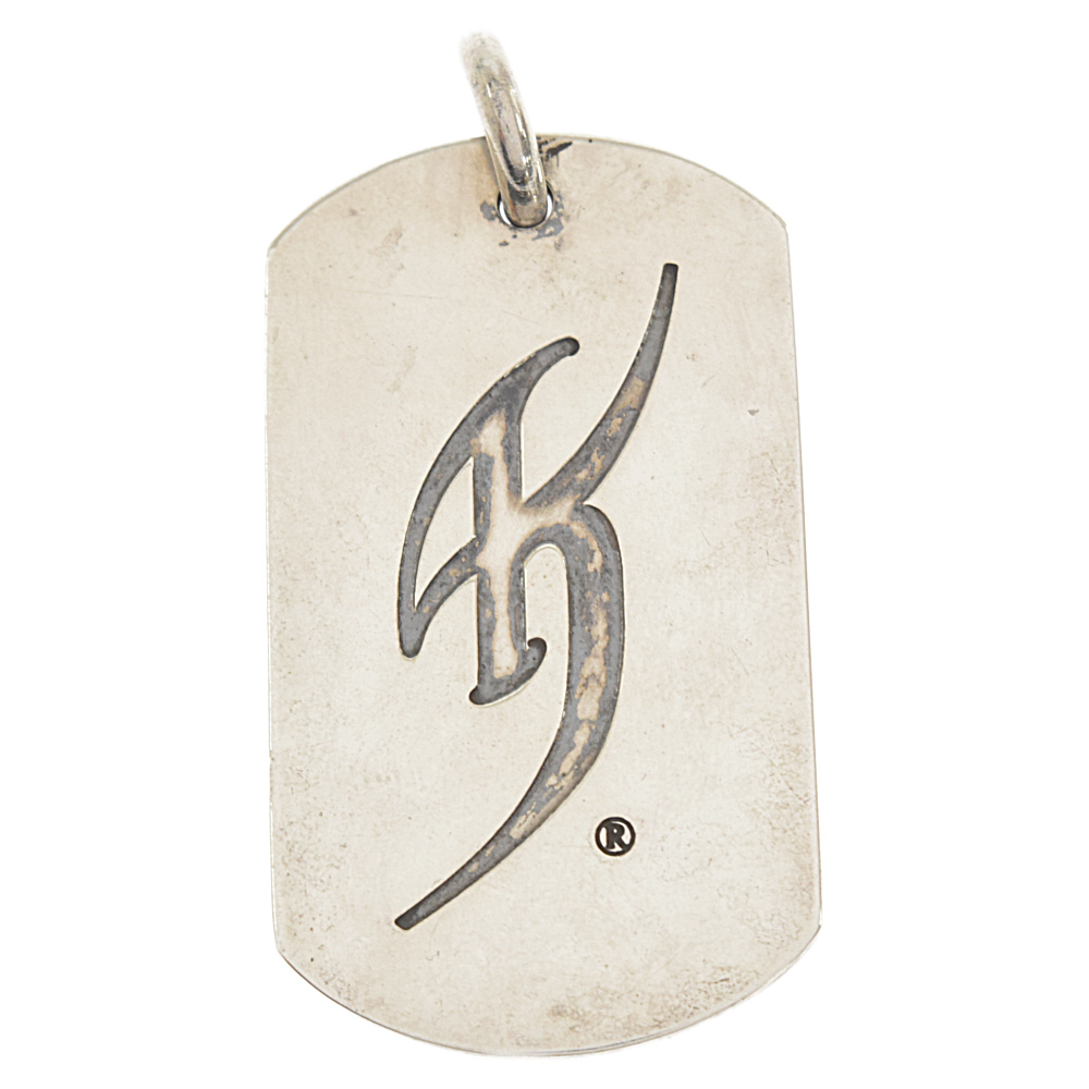 CHROME HEARTS クロムハーツ ×kyosuke himuro LARGE DOG TAG 氷室京介コラボ ラージドッグタグ シルバー ペンダントトップ_画像1