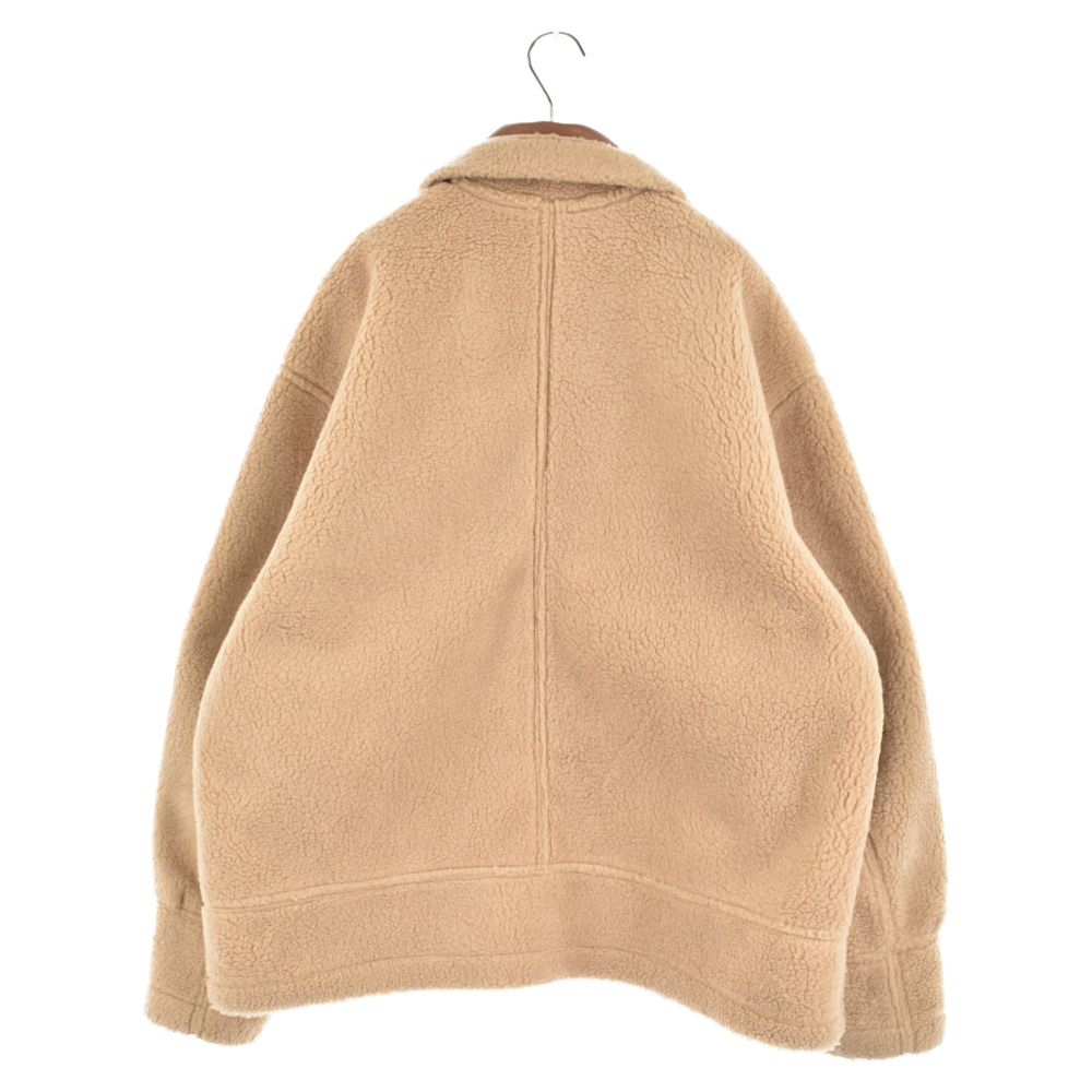 CURLY&Co カーリー リバーシブルボアレザージャケット ブラウン レザー