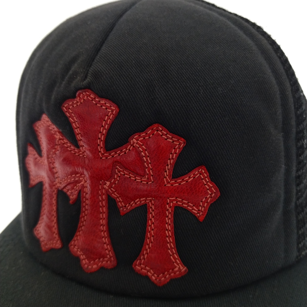 CHROME HEARTS クロムハーツ Trucker Cap セメタリーレザークロス