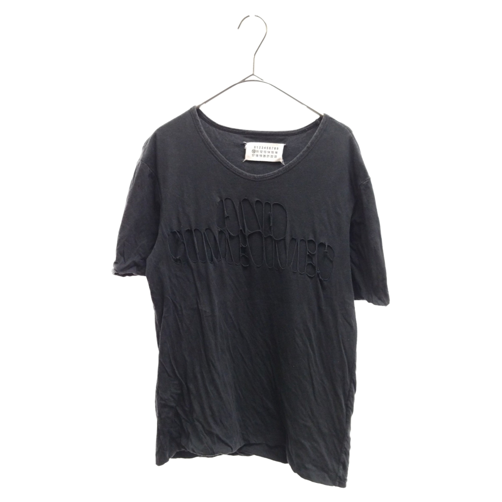 Martin Margiela 10 マルタンマルジェラ 07SS ここのえ期 デストロイ加工 半袖Tシャツ カットソー 30GC043 ブラック_画像1