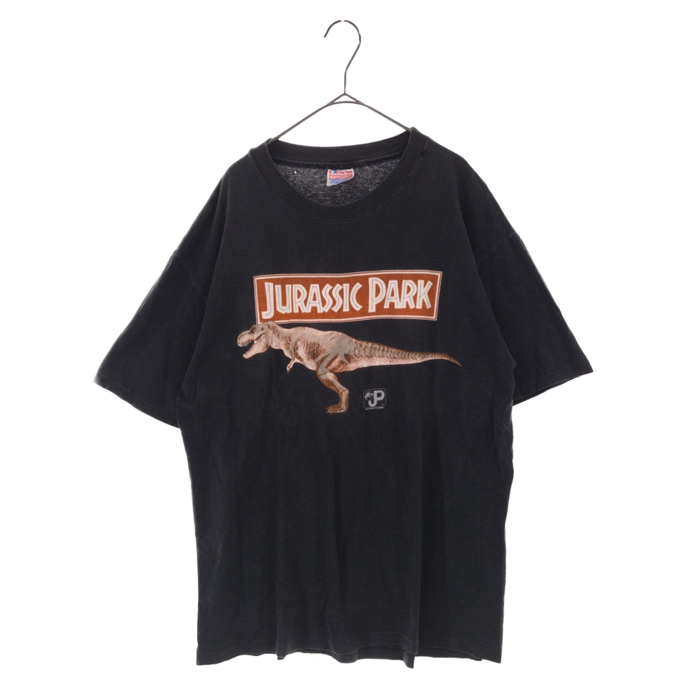 ヴィンテージ 90s 1993 ジュラシックパーク ティラノサウルススケルトン蓄光プリント半袖Tシャツ