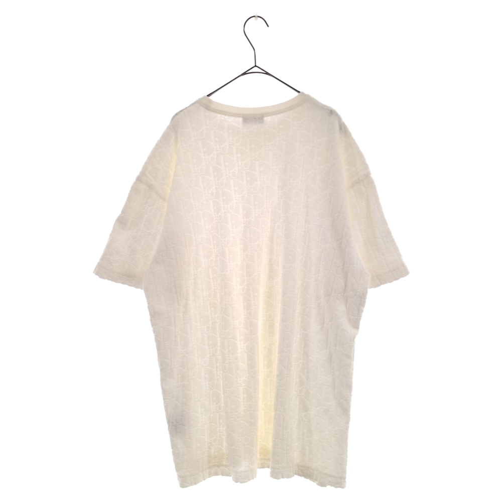DIOR ディオール 21SS Oblique Tee オブリーク ジャガードパイルTシャツ 半袖 カットソー コットン ホワイト  113J692A0614