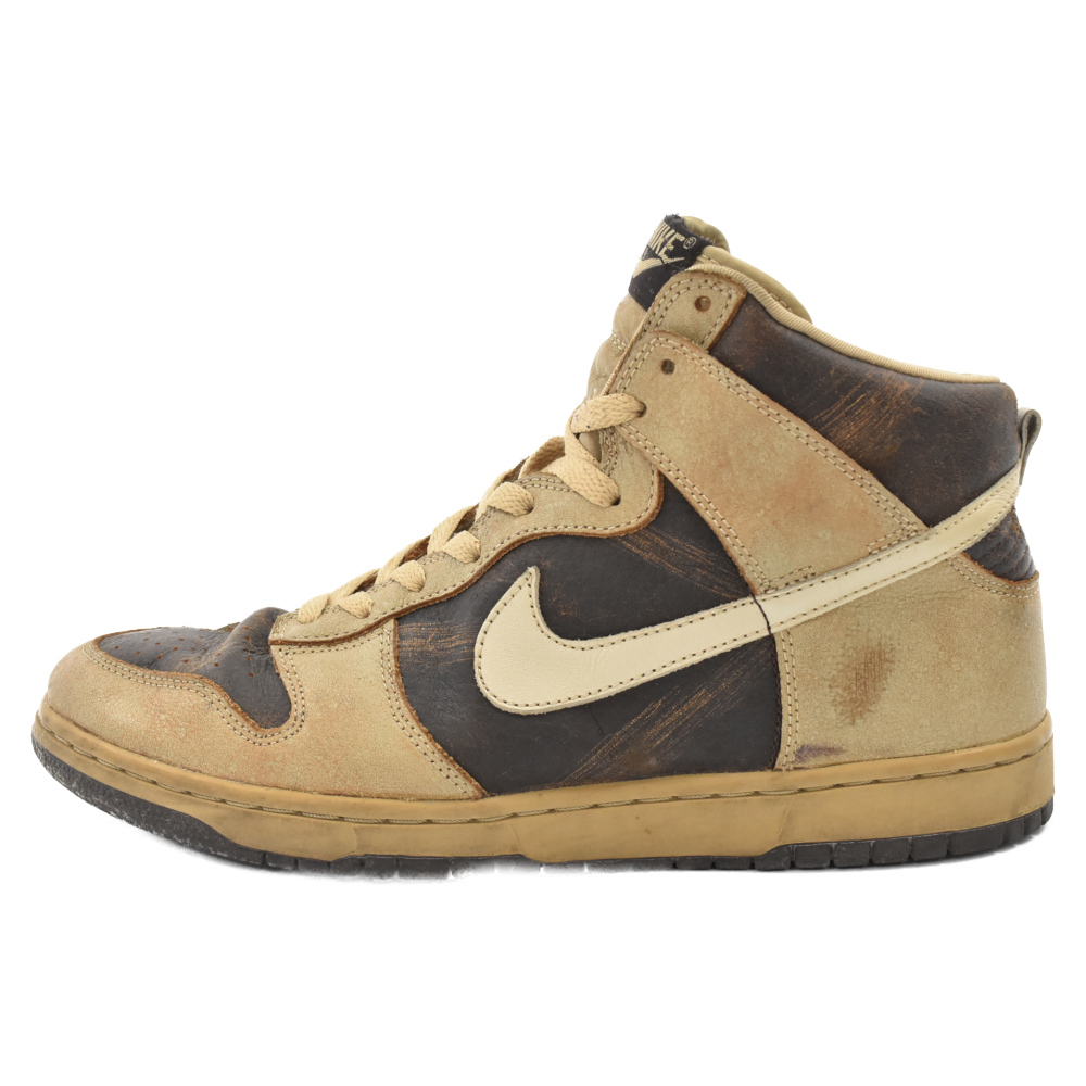 NIKE ナイキ 2003年製 DUNK HIGH GURANGE ダンクハイ グランジ ハイカットスニーカー 308348-221 ブラウン/ベージュ US10.5/28.5cm_画像1