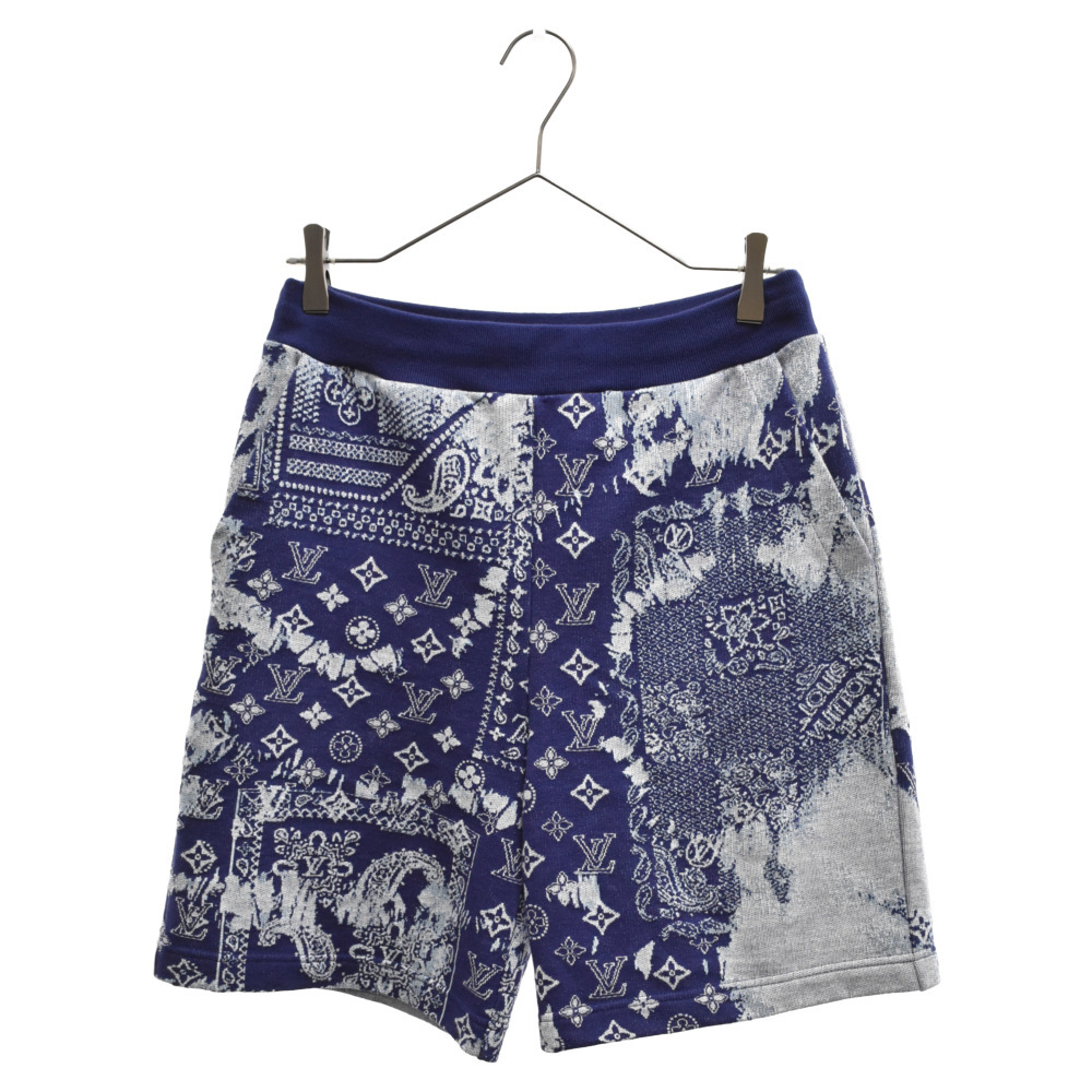 ルイヴィトン 22AW モノグラム バンダナ スウェット ハーフ パンツ