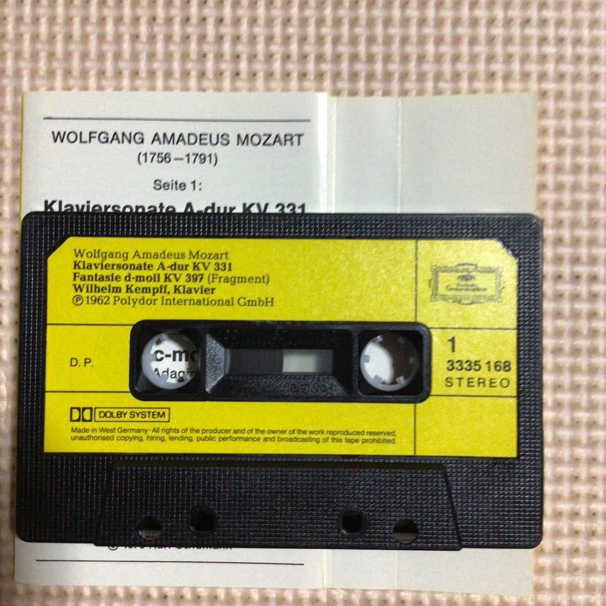 mo-tsaruto piano sonata William * ticket p[ piano ] west Germany record cassette tape 