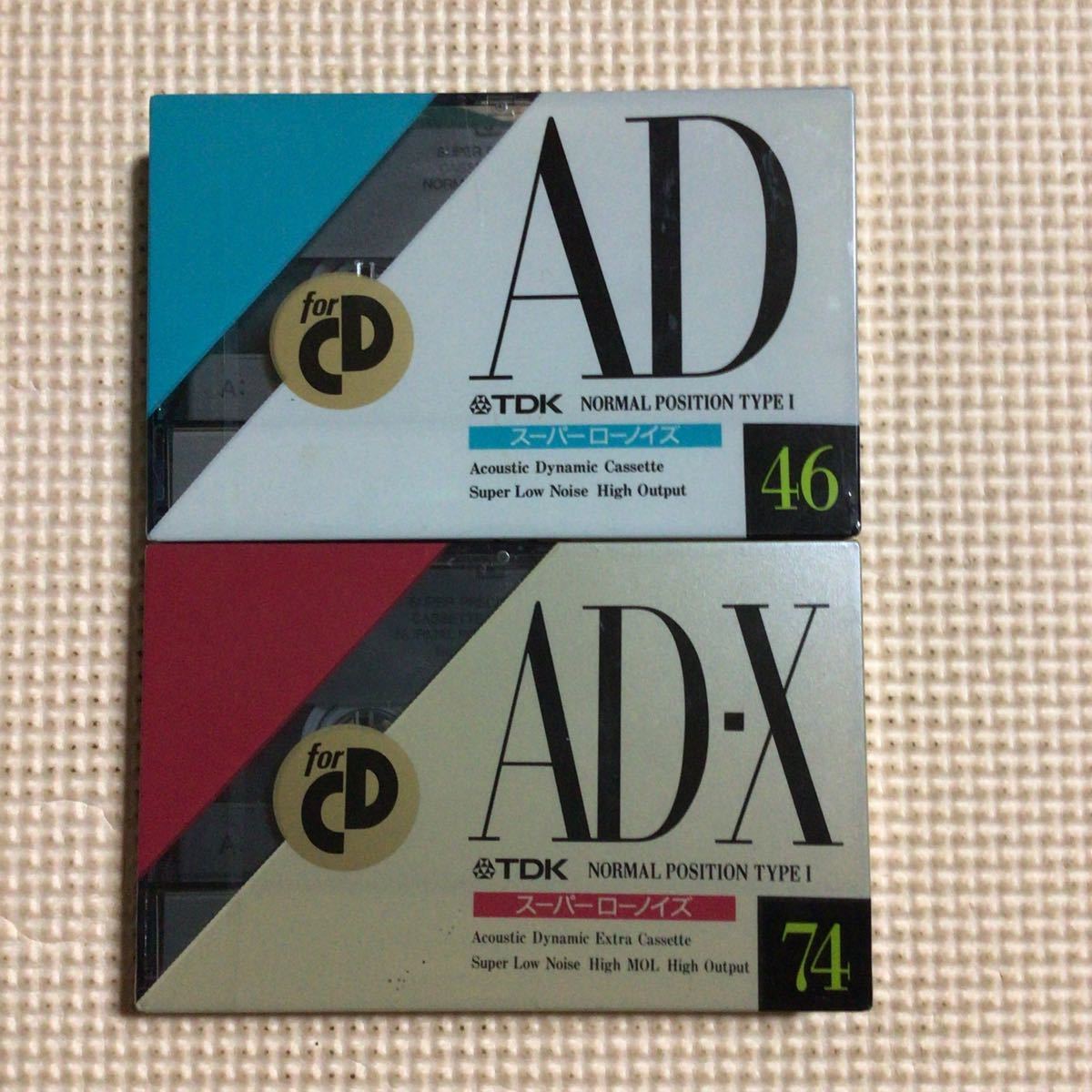 TDK AD 46.AD-X 74 ノーマルポジション カセットテープ2本セット【未