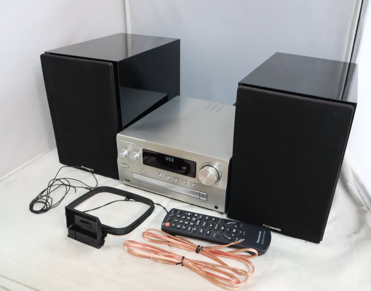 ⑩Panasonicパナソニック/CDデッキ/2019年製/SA-PMX150◇スピーカー