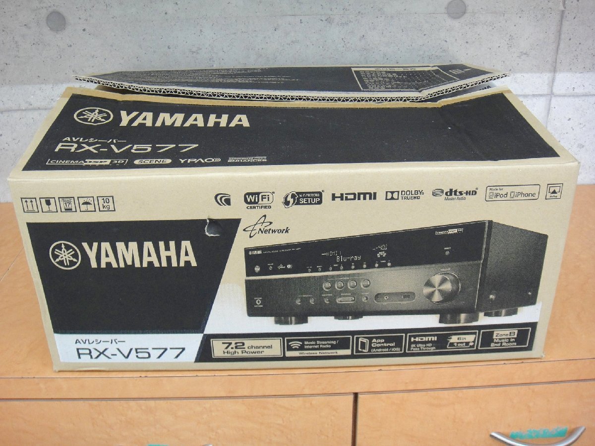 56204ST 美品 YAMAHA ヤマハ RX-577 AVレシーバー AVアンプ ハイレゾ Wi-Fi機能内蔵 シネマDSP＆VPS ディスクリート構成7chパワーアンプ_画像10