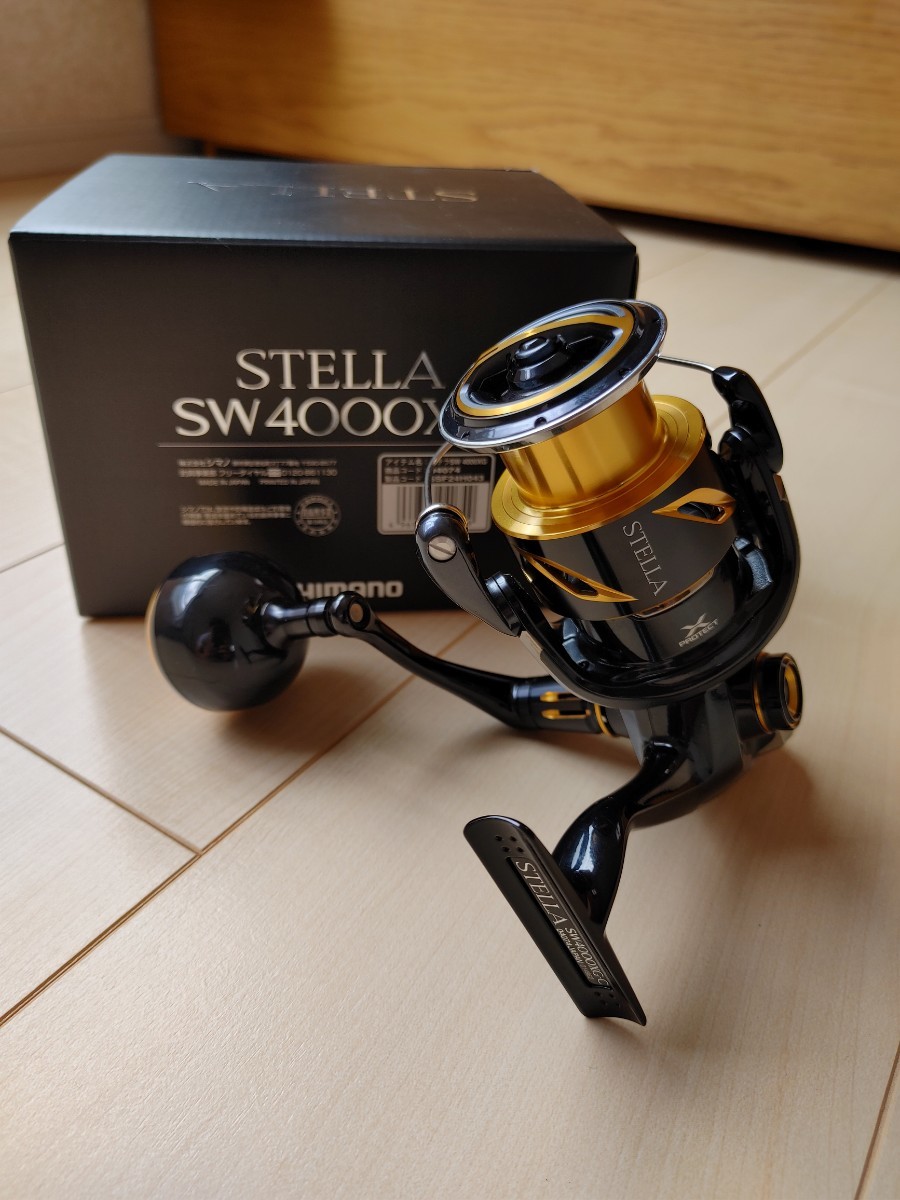 1円スタート 4000XG 20 21 ステラ SW シマノ 美品 巻良好 ツイン