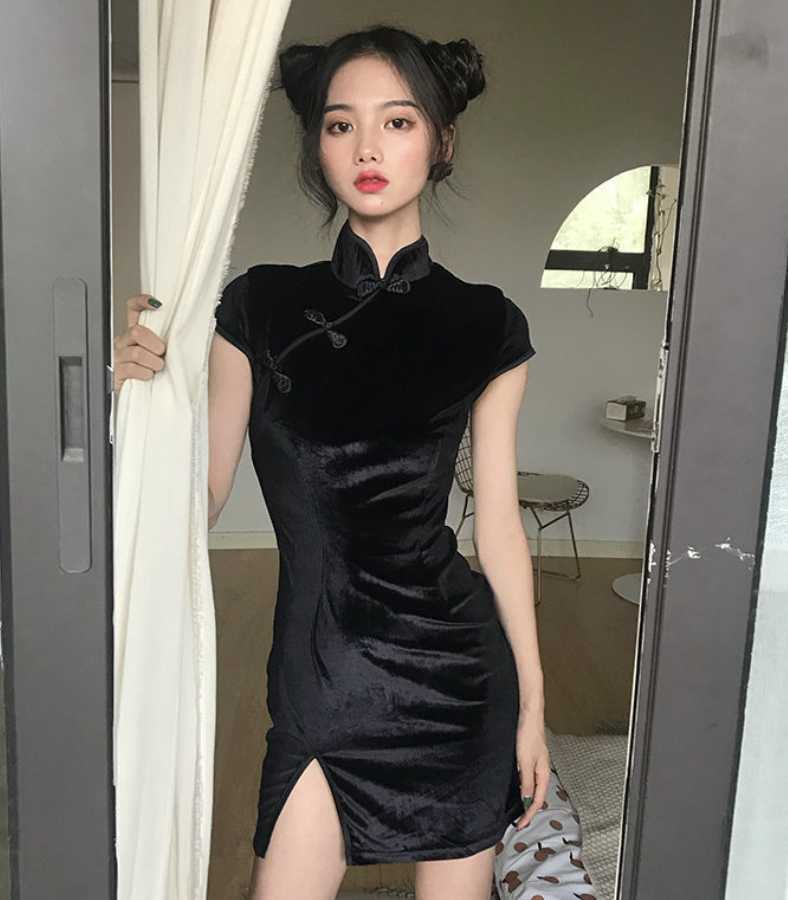  tea ina clothes China dress suede style sexy cosplay 