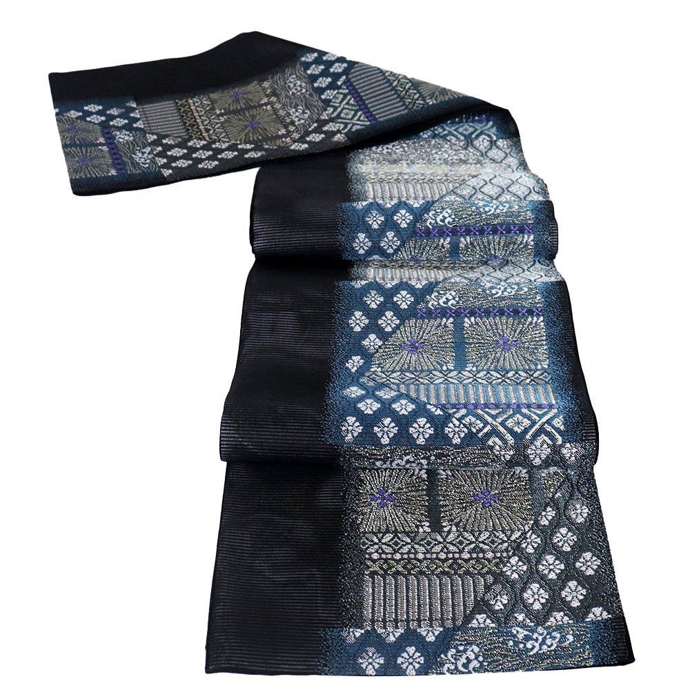 Yahoo!オークション - 沢本織物謹製 礼装用 絽 西陣織袋帯 正絹 黒 松 
