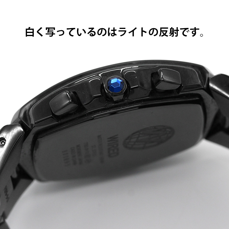 美品 セイコー SEIKO ワイアード WIRED 7T92-0HT0 クロノグラフ カットガラス メンズ 腕時計 A01854