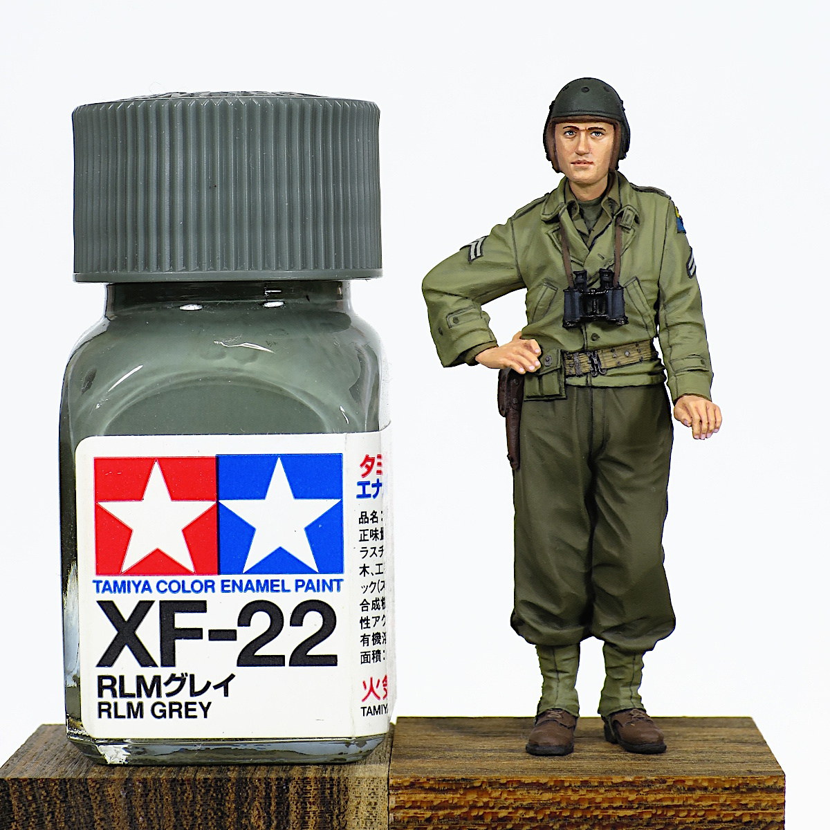 [172] 完成品 1/35 フィギュア WW2 アメリカ軍 アメリカ兵 陸軍 戦車兵 M4シャーマン コマンダー 欧州戦線 Painted and Built Figure 50mm_画像10