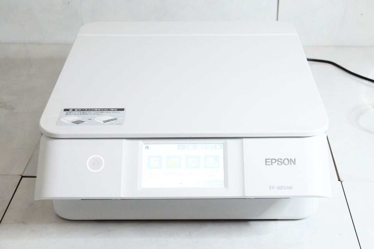 EPSON エプソン カラリオプリンター EP-883ホワイト プリンター コピー機 複合機 中古_画像2